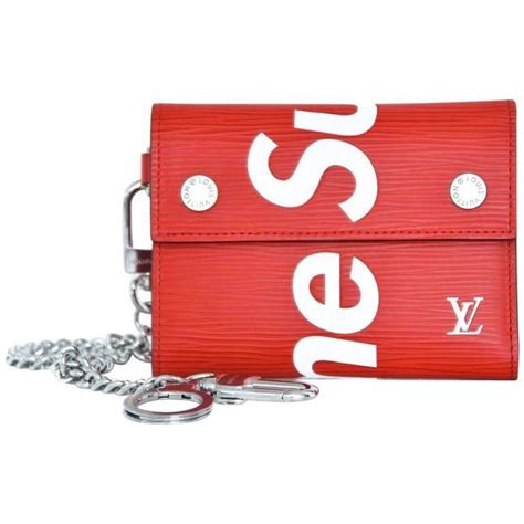 Louis Vuitton x Supreme Chain Wallet Epi Red 